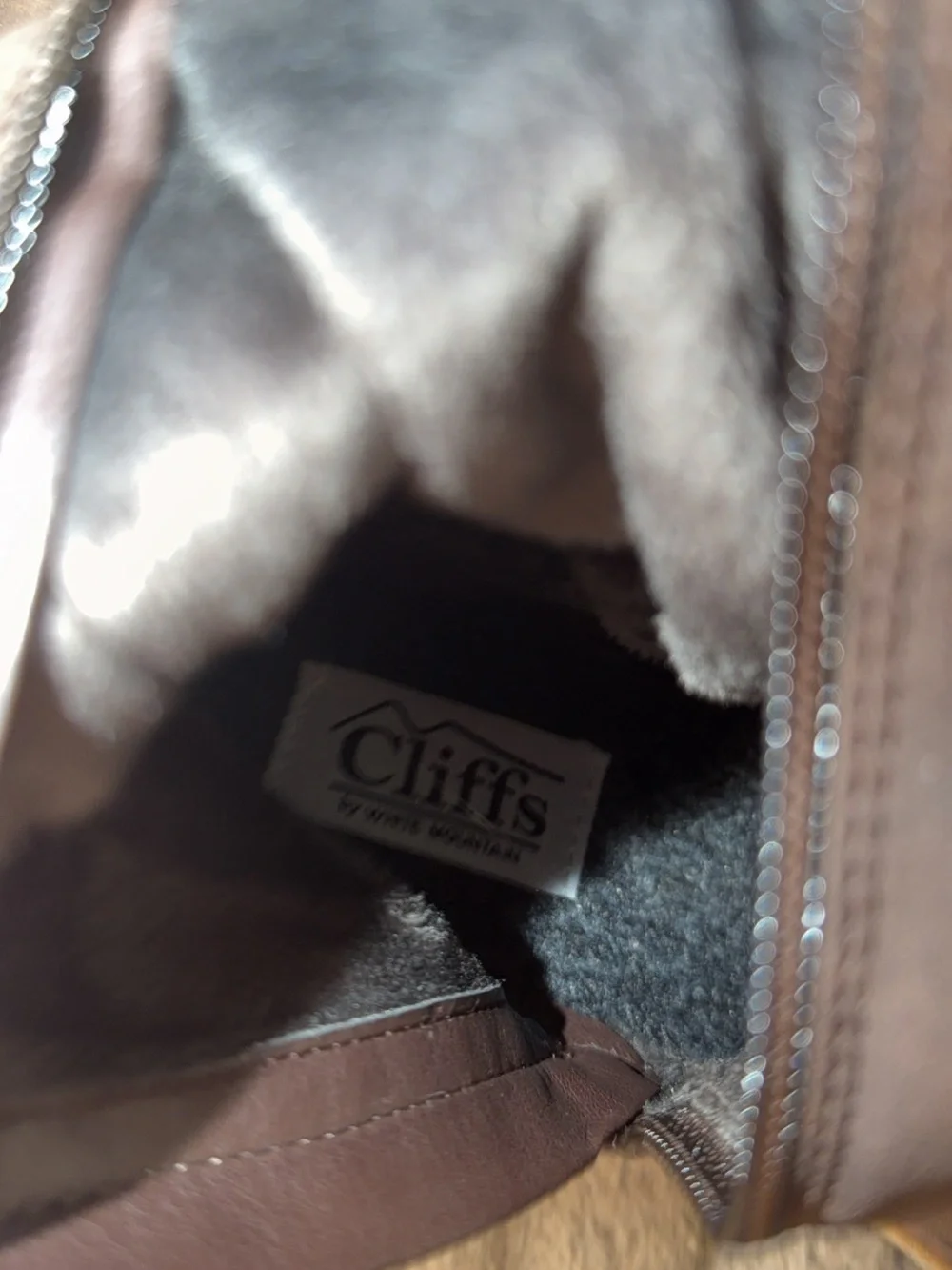 Cliffs by WHITE MOUNTAIN Brown Faux-Suede Faux-Fur Cuffed Winter Boots